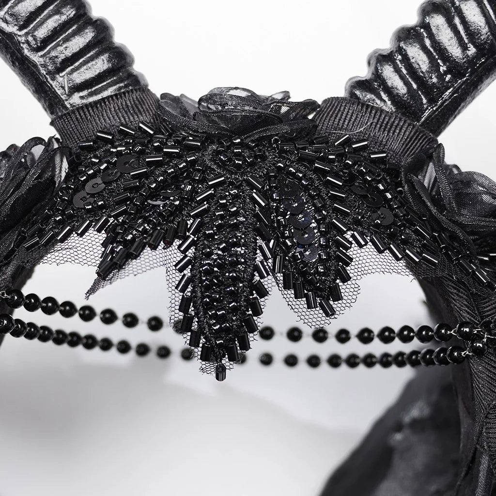 Gothic Enchanted Demon Horn Headpiece