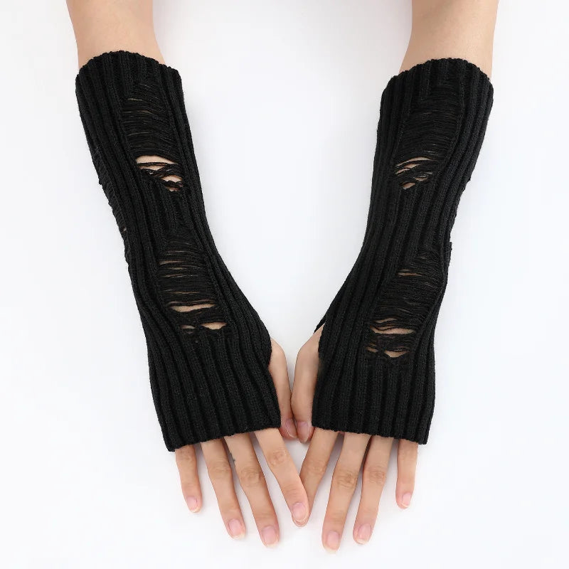 Women Long Fingerless Gloves