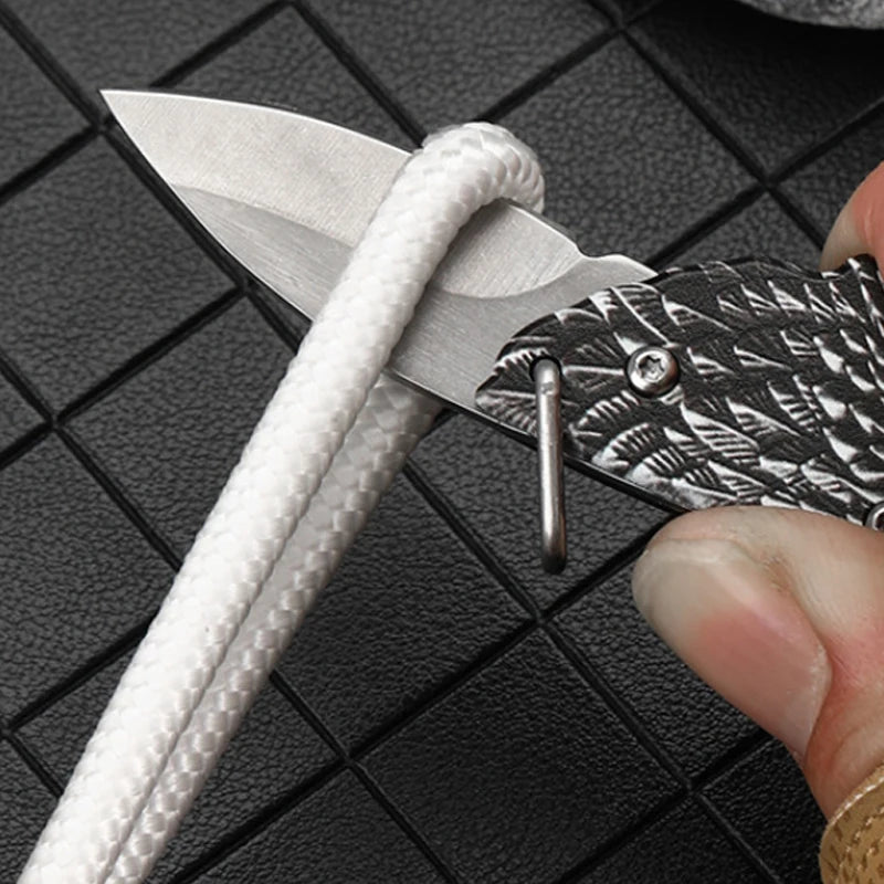 ZipperKey Mini: Compact Steel Folding Knife Tool