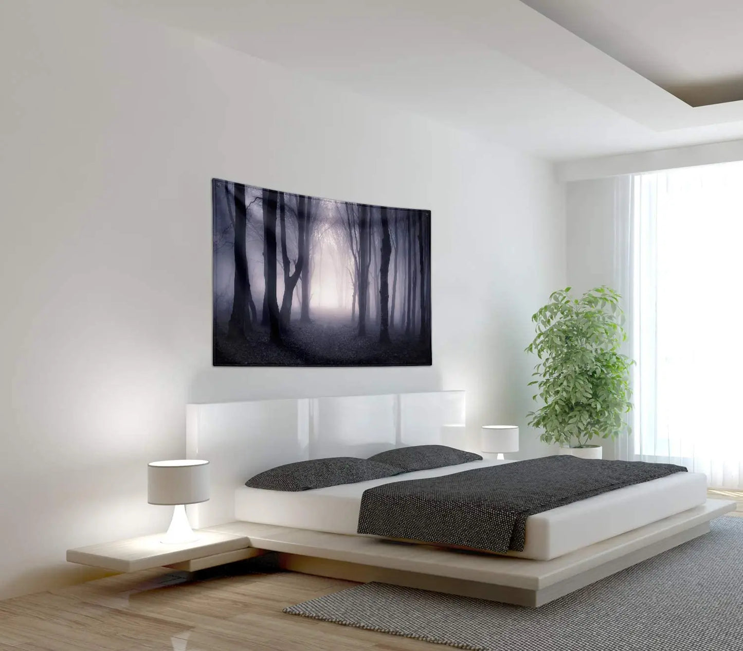 Misty Forest Tapestry Wall Hanging