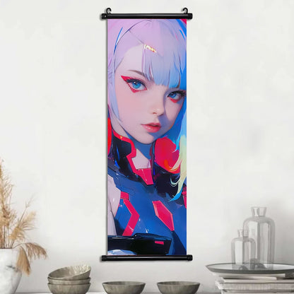 Cyberpunk Rebecca: Vibrant Wall Art