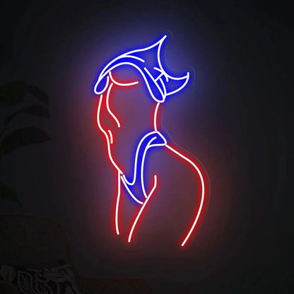 Sexy Women Neon Sign Wall Art