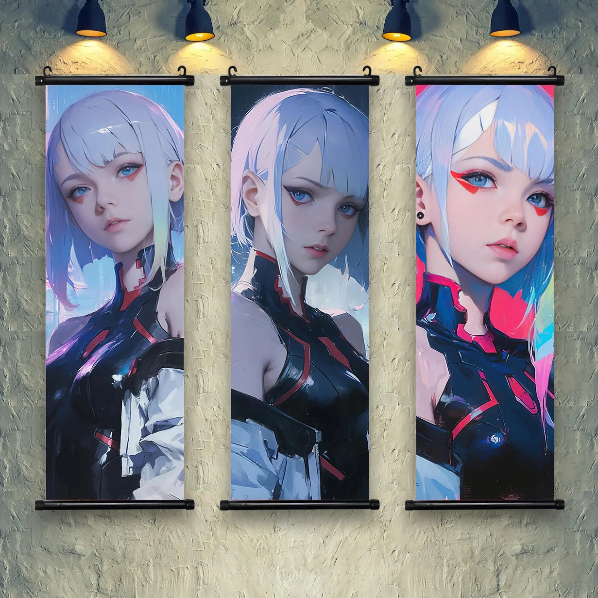 Cyberpunk Rebecca: Vibrant Wall Art