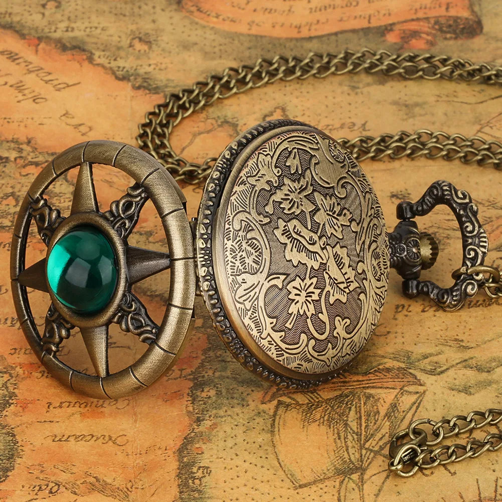 Elegance in Time: Vintage Quartz Pocket Watch Necklace