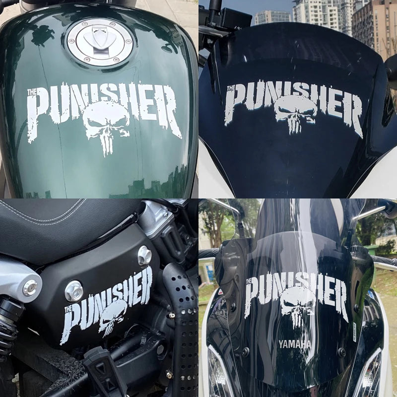 Punisher Reflections: Waterproof Helmet Decals & Stickers