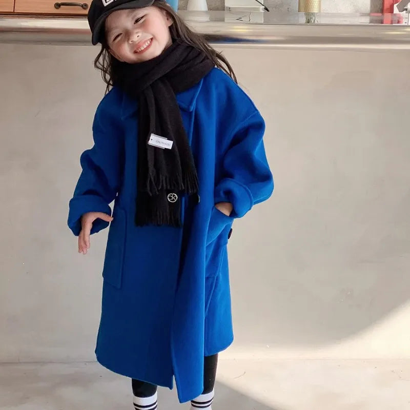 Girls Kids Woolen Coat