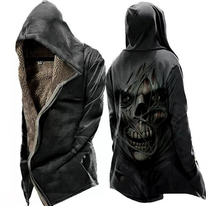 Vintage Skull Tactical Lace-Up Hooded