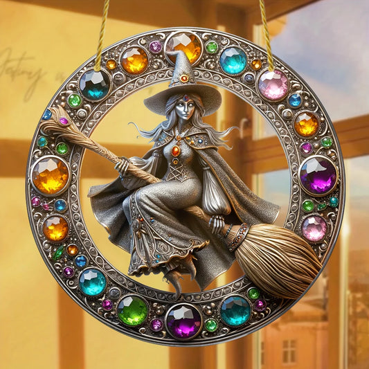 Mystic Witch Acrylic Sun Catcher Wall Art