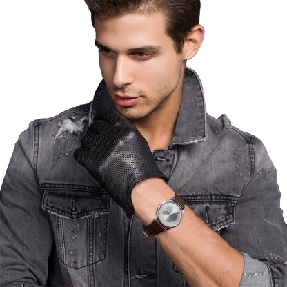 HighShine Luxury Leather Driving Riding Gloves