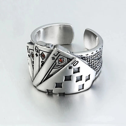 Playing Card Crystal Finger Rings