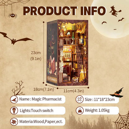 DIY Book Nook Kit Miniature Dollhouse Gifts (Magic Pharmacist )