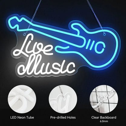 Guitar LED Neon Sign