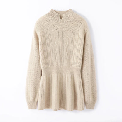 Knitted Dress 100% Cashmere Long Sweater Skirt