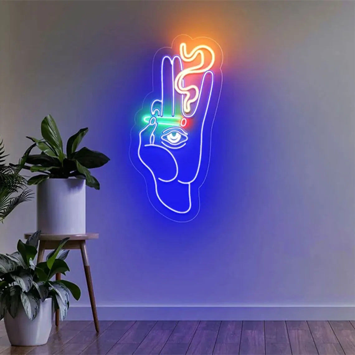 Hand-eye0 LED Neon Sign