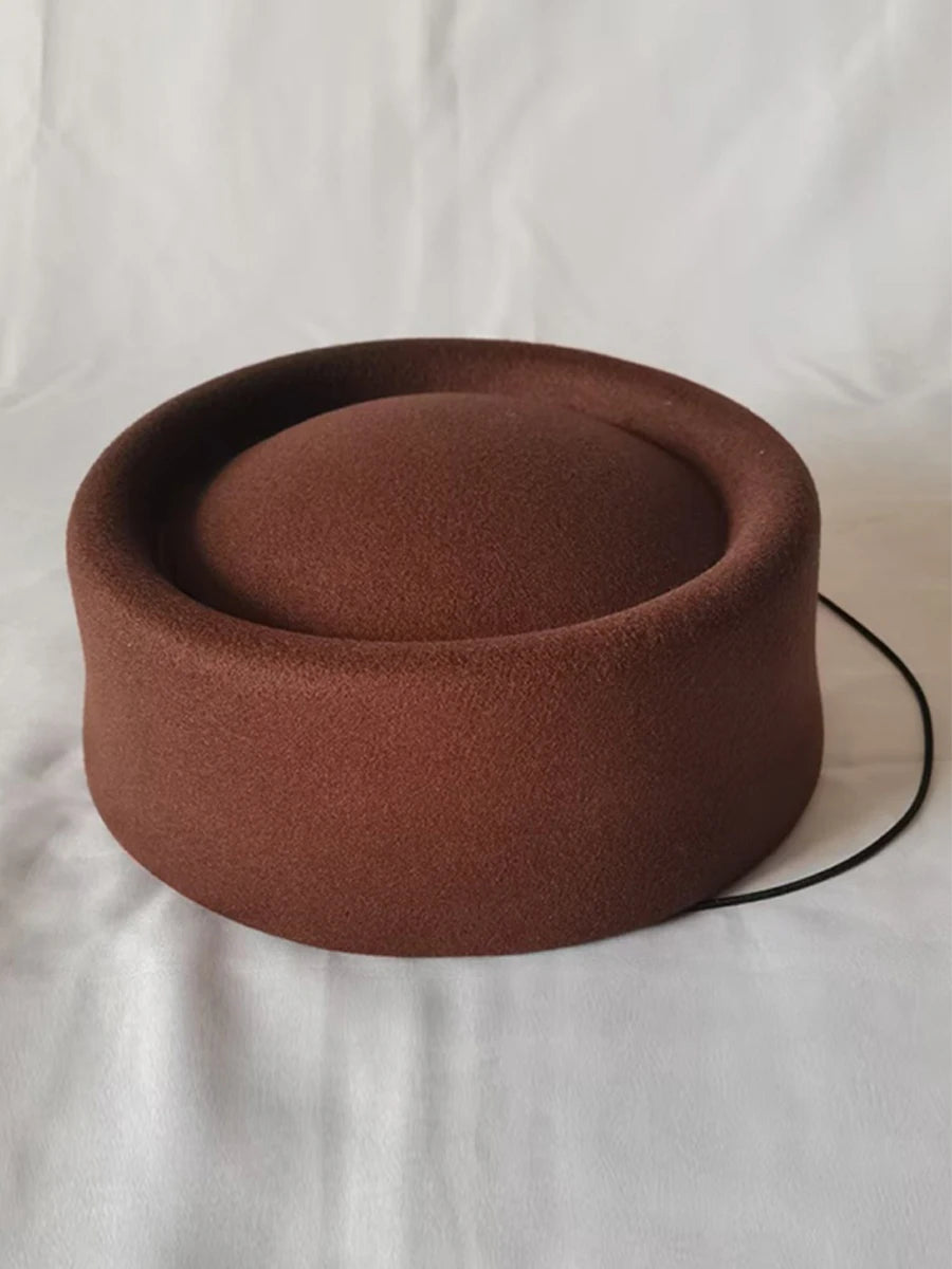 Wool Dome Beret — Hepburn Style Felt Hat