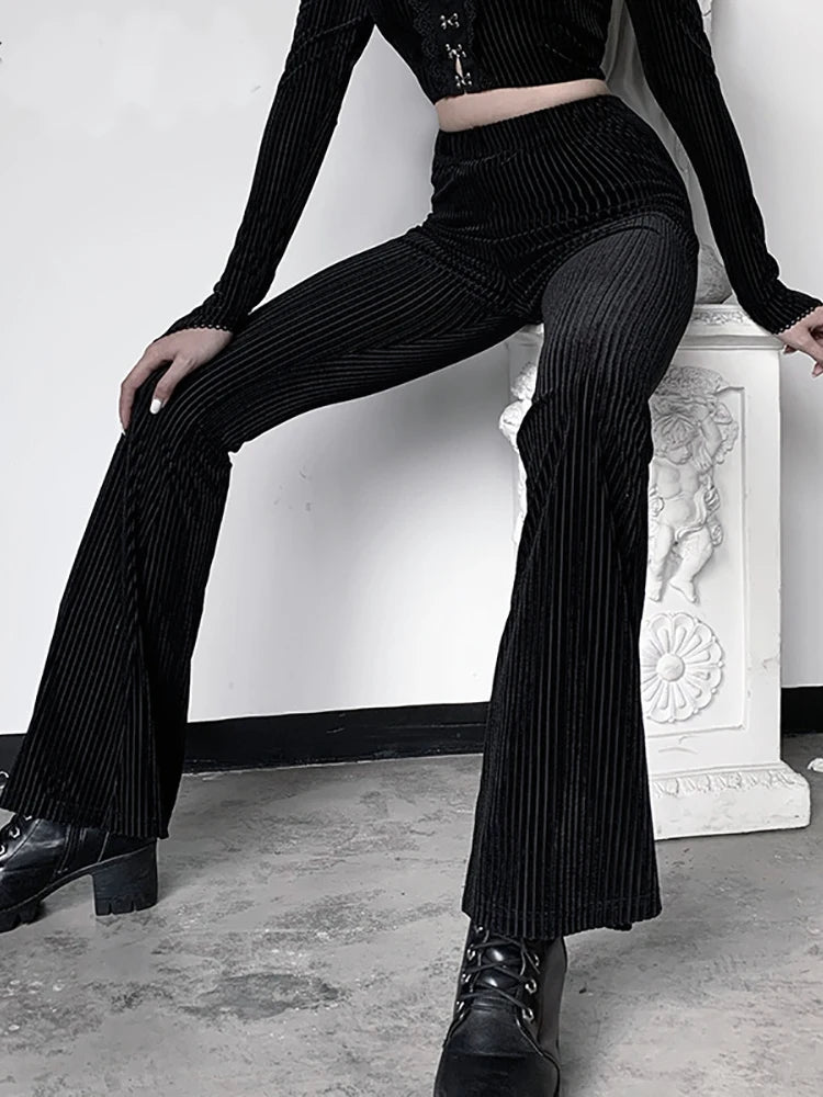 Goth Dark Vintage Streetwear Women Pants