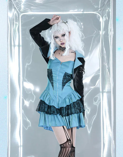 Mystic Charm: Y2K Noir Blazer for Enchanted Nights