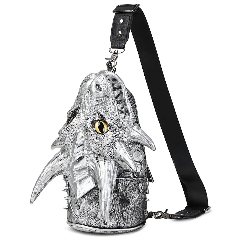 3D Dragon Head Crossbody Bag for Women