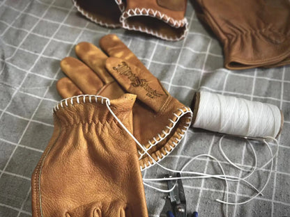 Handmade Vintage Leather Motorcycle Racing Glove