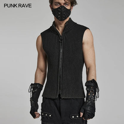 Punk PU Army Style Fingerless Gloves