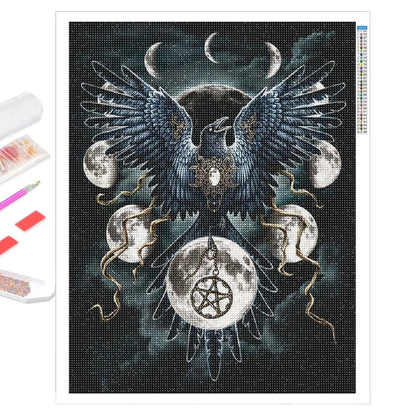 Crow Diamond Painting Art Kit 5D