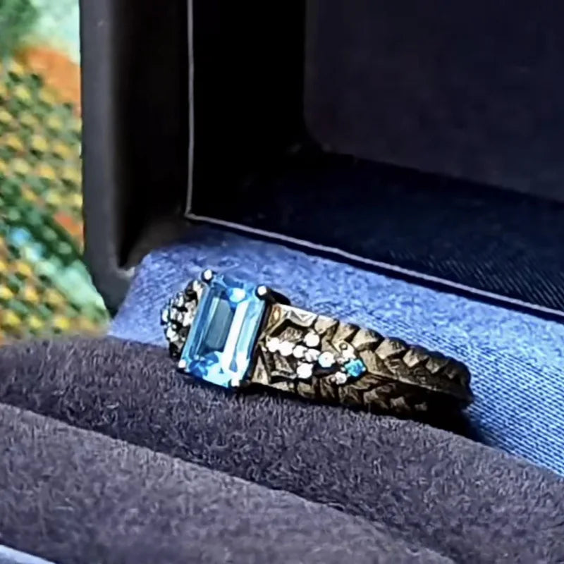 Vergil's Elegance: Bliss Blue Ring