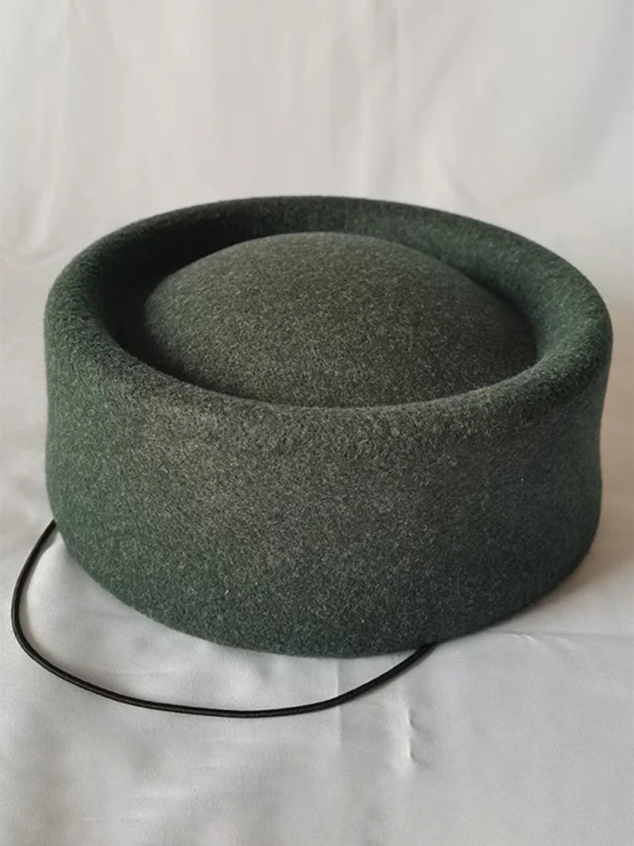 Wool Dome Beret — Hepburn Style Felt Hat