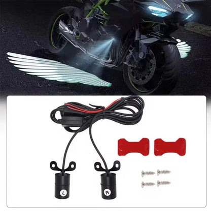 Winged Glow: Motorcycle LED Light Projectors Duo