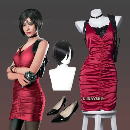 Ada Wong Evil Cheongsam Cosplay Costume Set