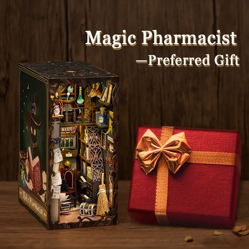 DIY Book Nook Kit Miniature Dollhouse Gifts (Magic Pharmacist )