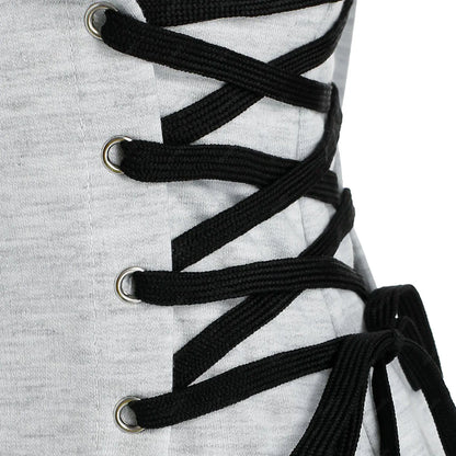 Cozy V-Neck Tie-Waist Hoodie Dress for Women