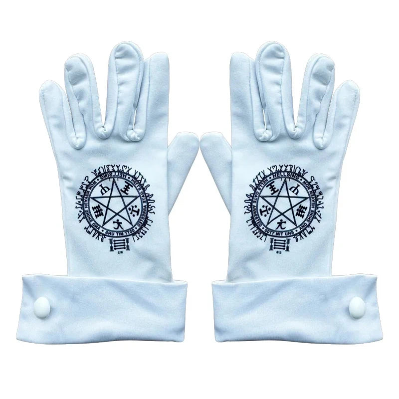 Hellsing Alucard Cosplay Gloves — Pentagram