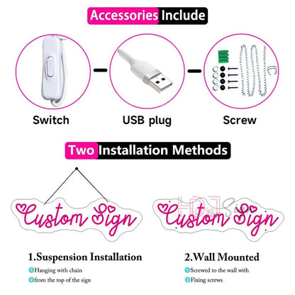 Sign Mountain and Sun Custom Led Night Lights