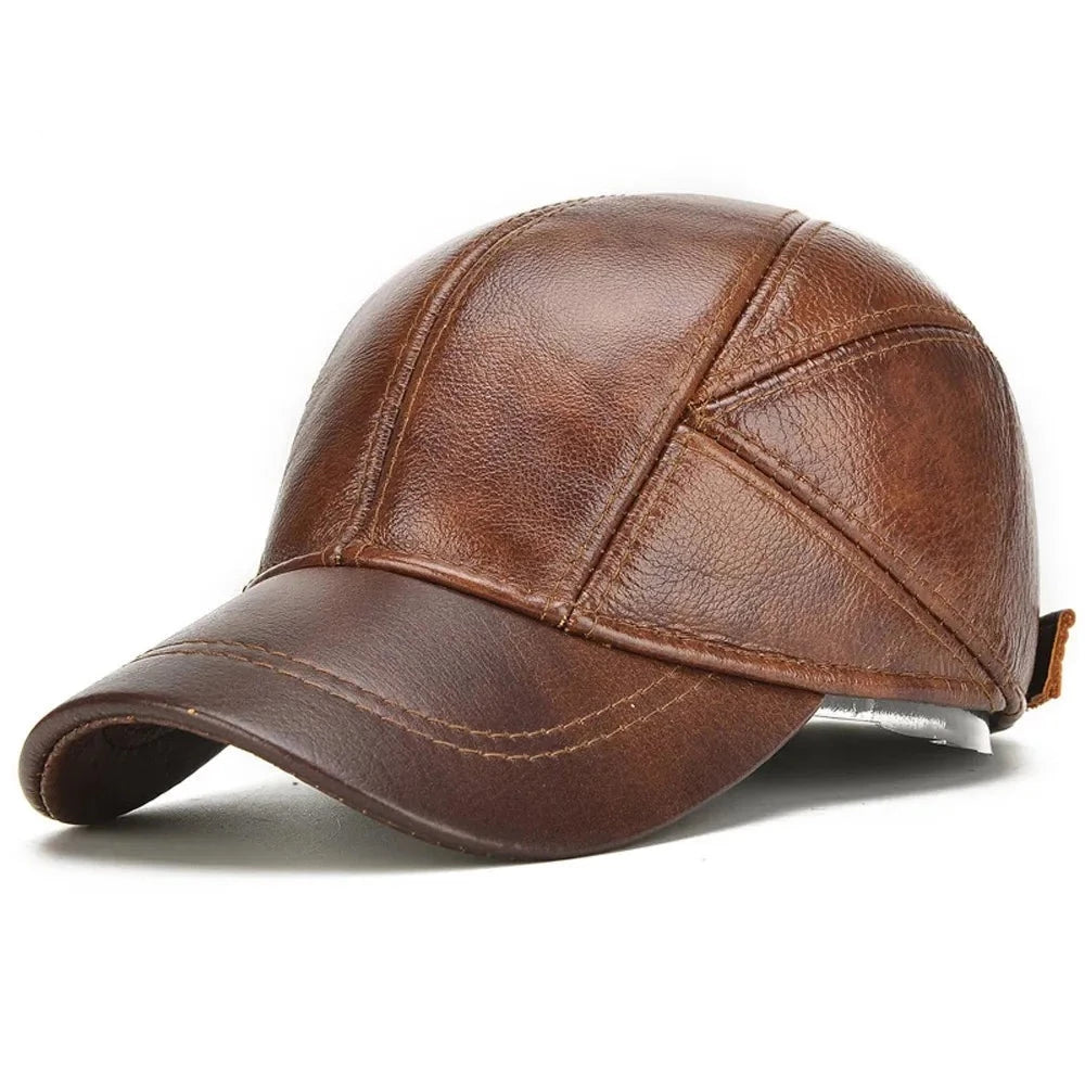 Real Cow Leather Baseball Hats