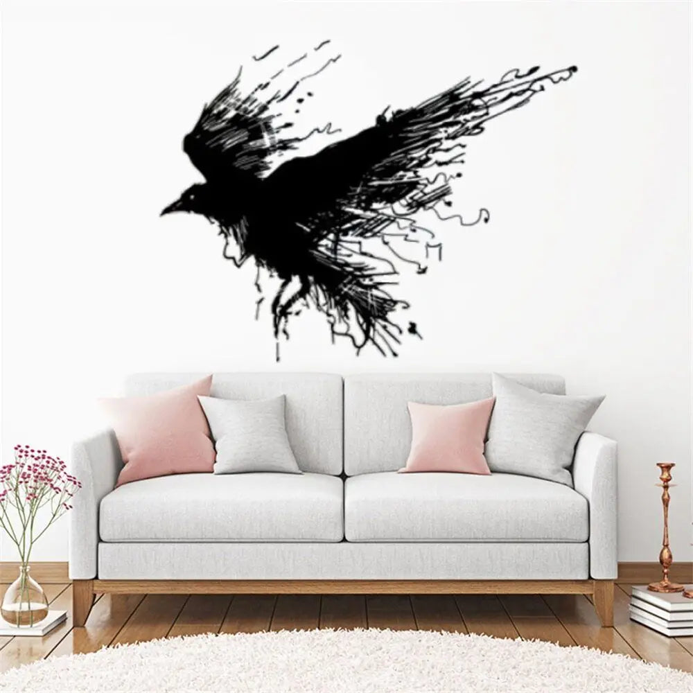 Gothic Raven Crows Bird Wall Stickers