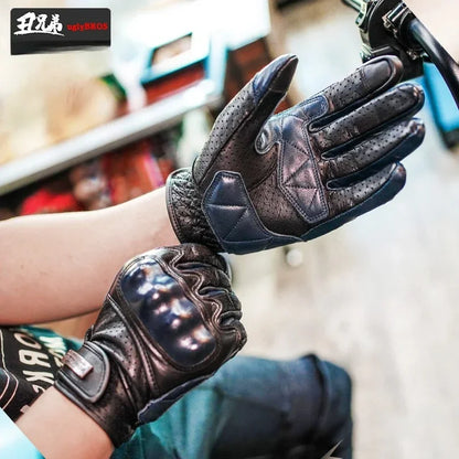Retro Racer Touchscreen Gloves - Spring & Summer