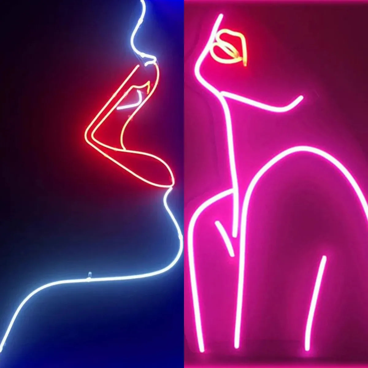 Lip Neon Lights Anime Characters Room Logo