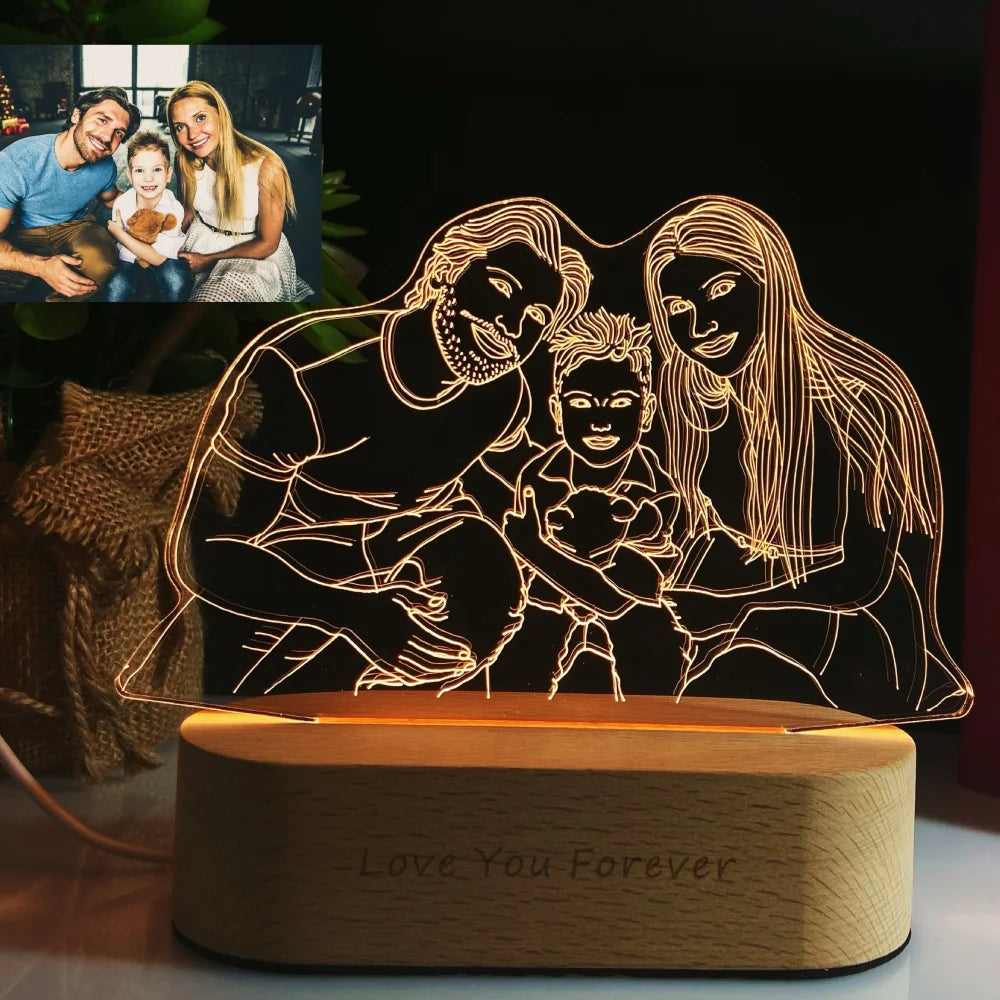 Personalized Gift Photo 3D Lamp Customized