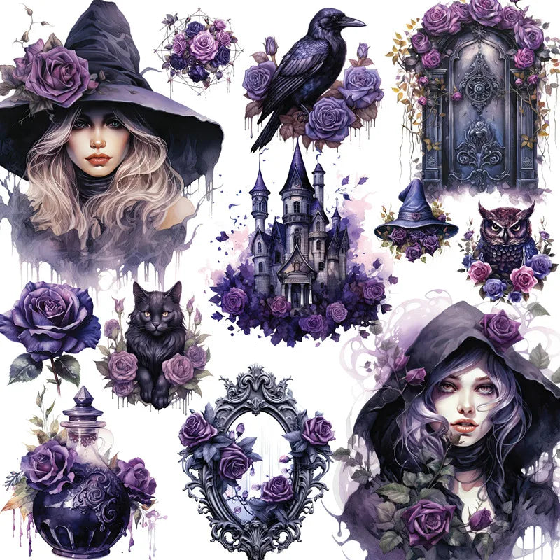 Rose Witch Stickers Crafts And Scrapbooking stickers