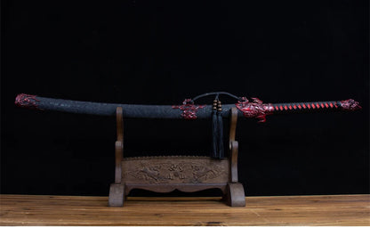 Kongfu Red Flame Training Sword - High Manganese Steel
