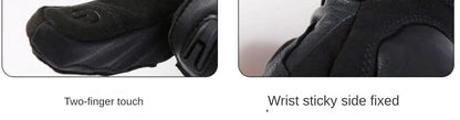 LYSCHY Winter Waterproof Leather Motorcycle Gloves
