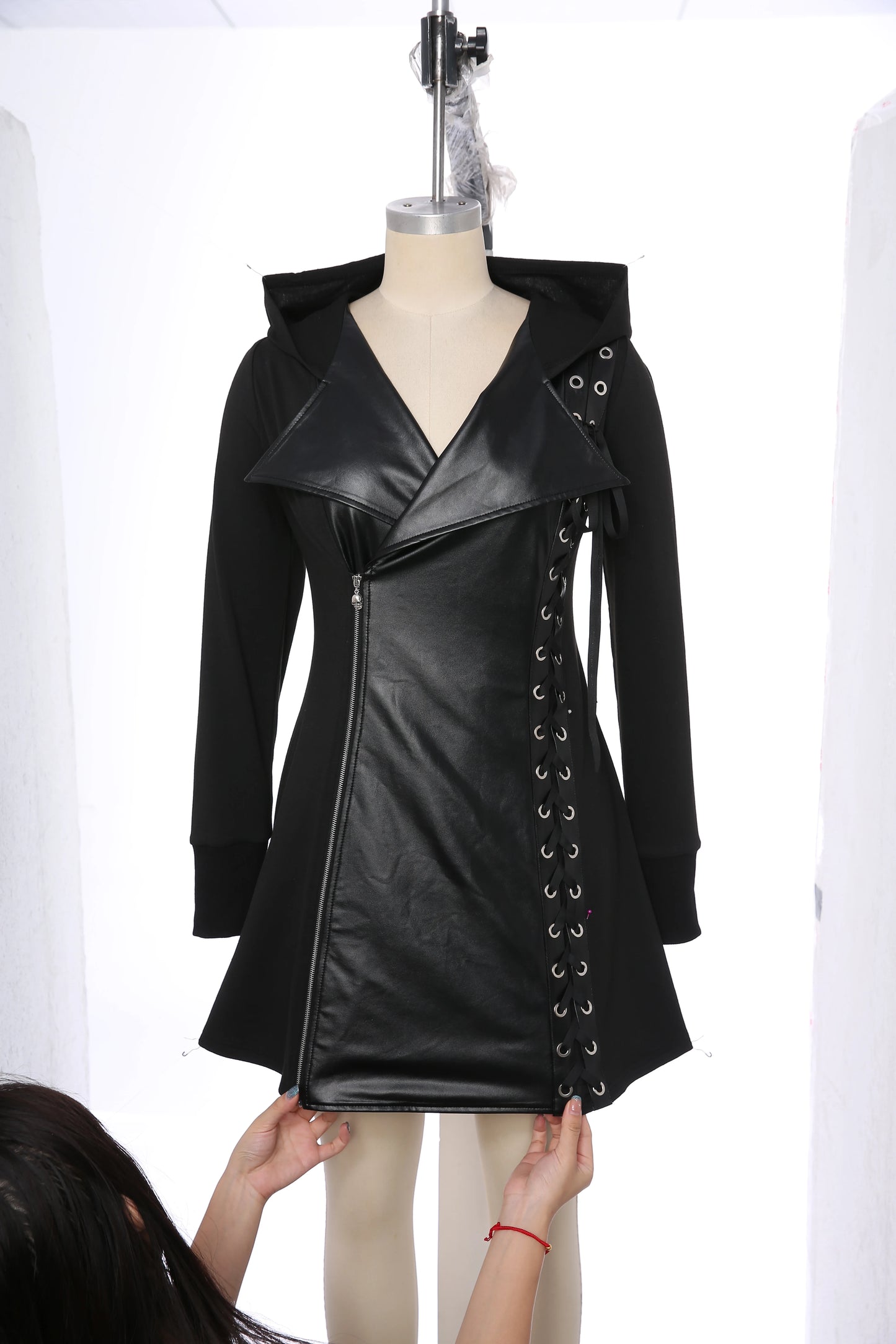 ROSEGAL Gothic Chic Hooded Plus Size Jacket