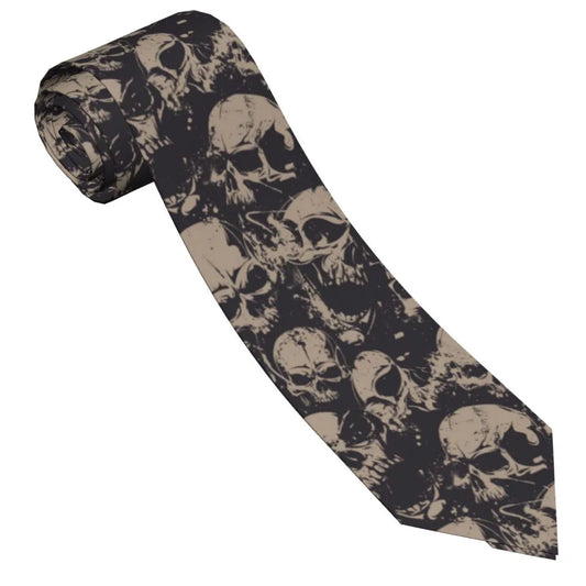 Grunge Pattern With Skulls Rock Neckties