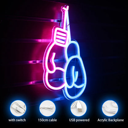 Boxing Gloves LED Neon Sign Lamp