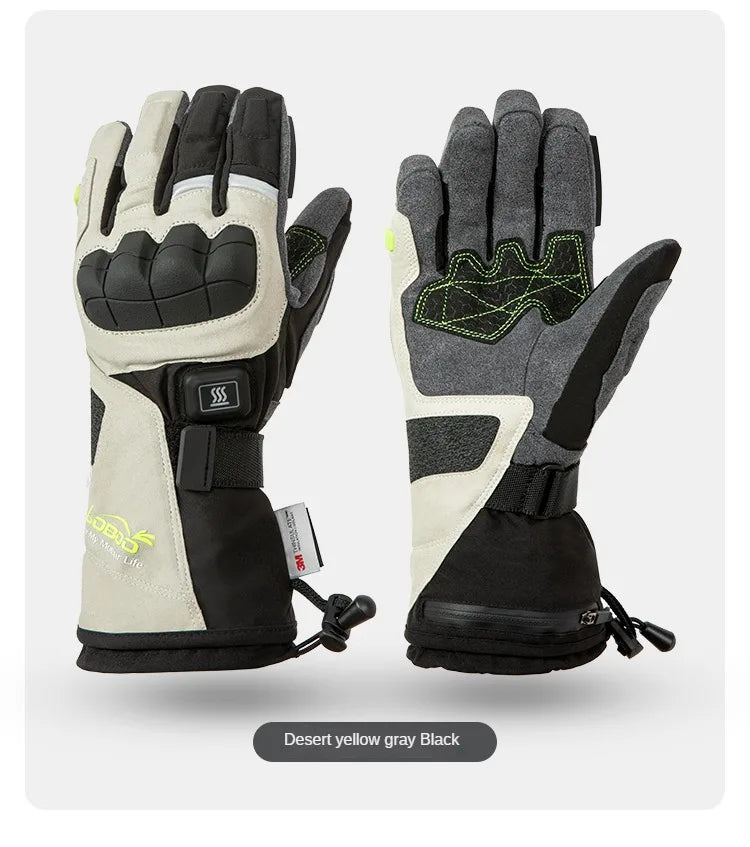 LOBOO Winter Touchscreen Heated Riding Gloves