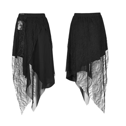 Dark Layered Three Layer Splicing High Waist Skirt