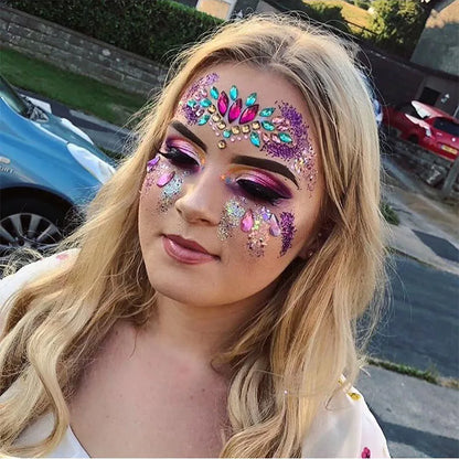 Makeup Glitter on Face Crystals Jewelry Sticker