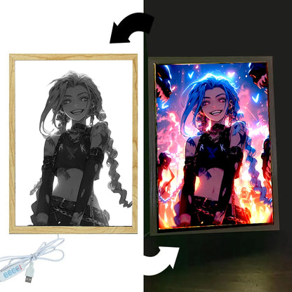 Anime LED Art Frame – Night Light Decor