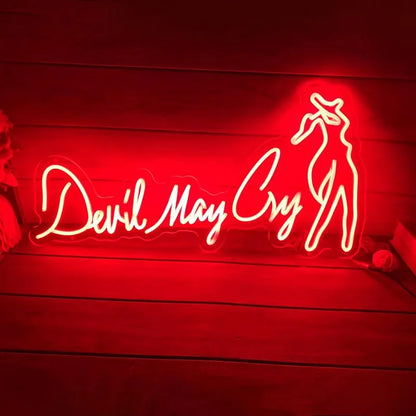 Devil May Cry LED Neon Wall Art: Gamer's Dream!