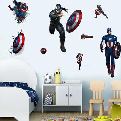 Heroic Wall Stickers - Marvel Vinyl Decor for Kids